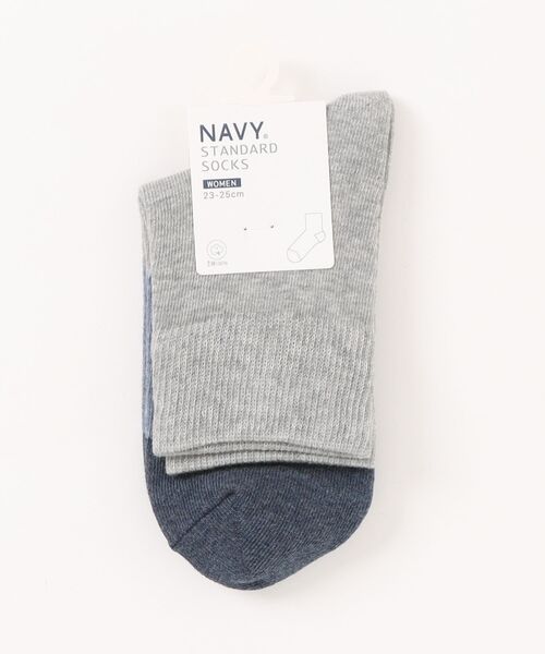 セール】NAVY クォーター丈 グラデメッシュソックス 23-25cm（ソックス