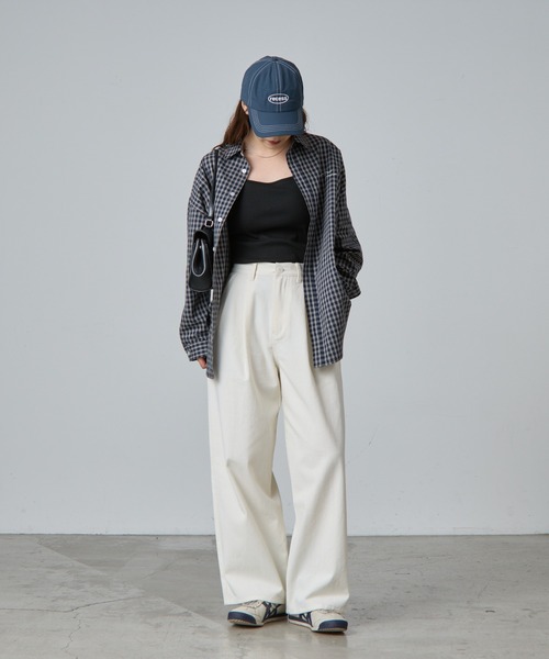 COLONY 2139（コロニートゥーワンスリーナイン）の「ワンポイント刺繍チェックシャツ（シャツ/ブラウス・レディース・ネイビー/ベージュ・FREE）」の17枚目の写真