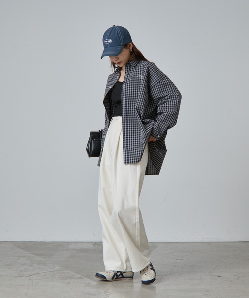 COLONY 2139（コロニートゥーワンスリーナイン）の「ワンポイント刺繍チェックシャツ（シャツ/ブラウス・レディース・ネイビー/ベージュ・FREE）」の20枚目の写真