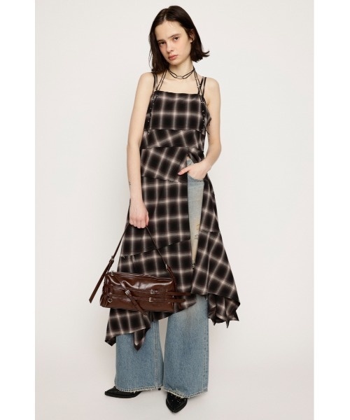 sly ASYMMETRY HEM CHECK ワンピース　チェックワンピース SLY（スライ）の「ASYMMETRY HEM CHECK OP アシンメトリー ヘム