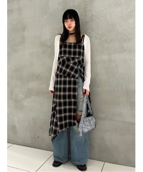 SLY（スライ）の「ASYMMETRY HEM CHECK OP アシンメトリー ヘム