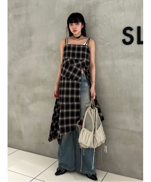 Jean Paul GAULTIER アシンメトリー チェック ワンピース ワンピース