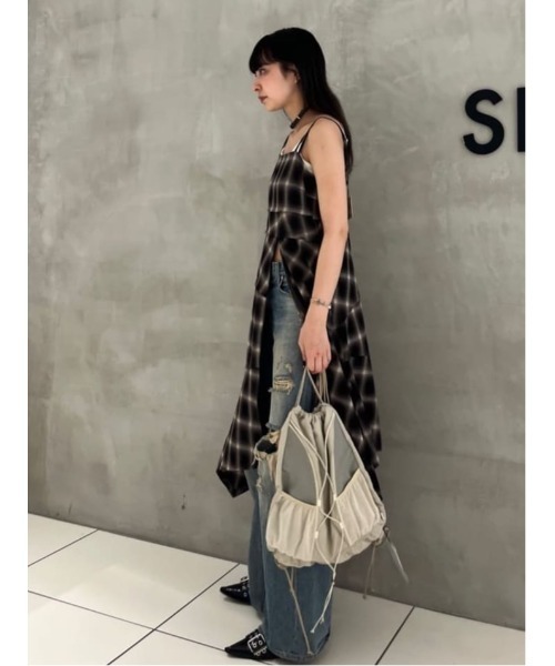 sly ASYMMETRY HEM CHECK ワンピース　チェックワンピース セール】ASYMMETRY HEM CHECK OP アシンメトリー ヘム チェック