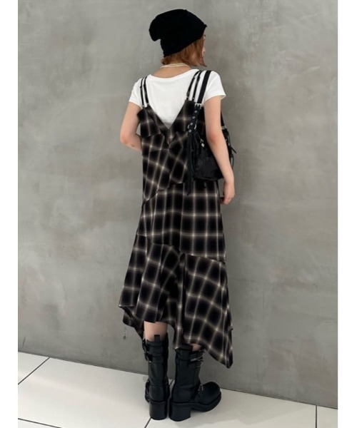 SLY（スライ）の「ASYMMETRY HEM CHECK OP アシンメトリー ヘム