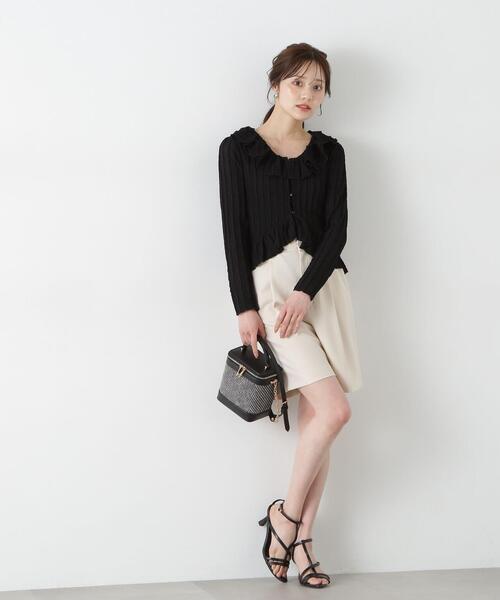 PROPORTION BODY DRESSING(プロポーションボディドレッシング)の「シアーフリルカーディガン / 1215160507(Tシャツ/カットソー・レディース・ブラック/ホワイト/ライトグリーン・FREE)」の5枚目の写真