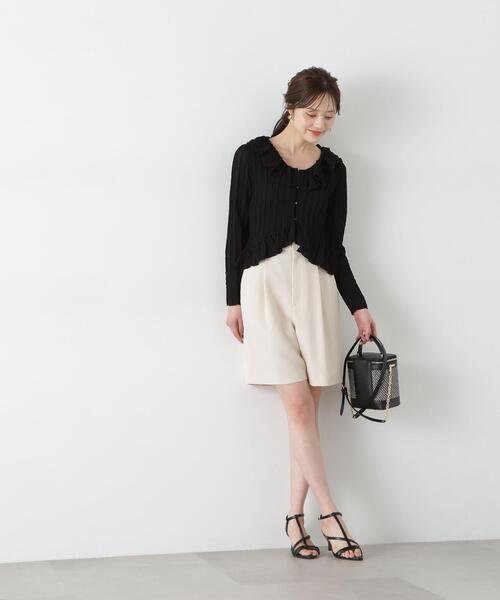 PROPORTION BODY DRESSING(プロポーションボディドレッシング)の「シアーフリルカーディガン / 1215160507(Tシャツ/カットソー・レディース・ブラック/ホワイト/ライトグリーン・FREE)」の6枚目の写真