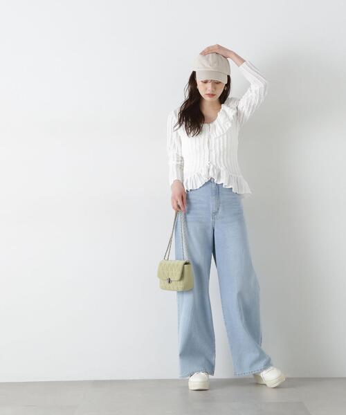 PROPORTION BODY DRESSING(プロポーションボディドレッシング)の「シアーフリルカーディガン / 1215160507(Tシャツ/カットソー・レディース・ブラック/ホワイト/ライトグリーン・FREE)」の15枚目の写真