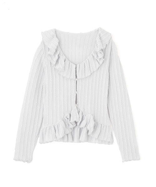 PROPORTION BODY DRESSING(プロポーションボディドレッシング)の「シアーフリルカーディガン / 1215160507(Tシャツ/カットソー・レディース・ブラック/ホワイト/ライトグリーン・FREE)」の17枚目の写真