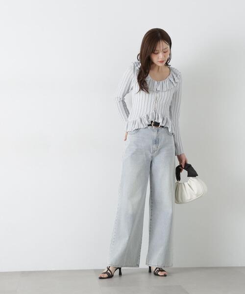 PROPORTION BODY DRESSING(プロポーションボディドレッシング)の「シアーフリルカーディガン / 1215160507(Tシャツ/カットソー・レディース・ブラック/ホワイト/ライトグリーン・FREE)」の19枚目の写真