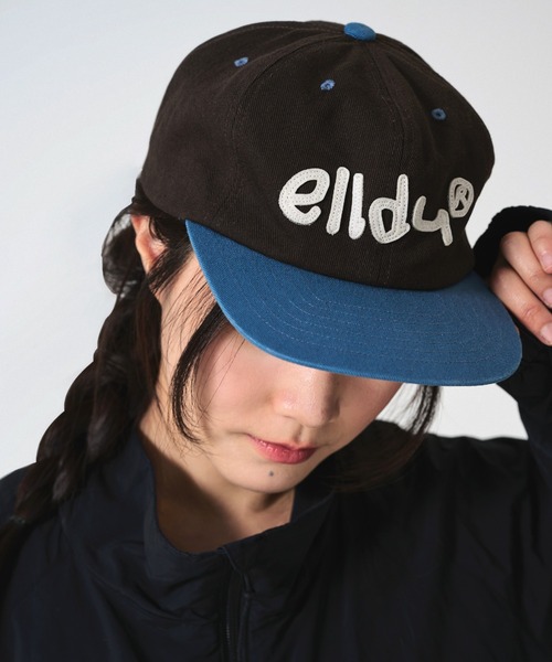 elldu（エルドゥ）の「「elldu/エルドゥ」 アップリキャップ ユニセックス（キャップ・レディース・バーガンディー/グリーン/ブラウン/ブラック/ベージュ/ネイビー/グレー/ホワイト×ブルー/ブルーグレー/ホワイト/ダークブラウン・FREE/KIDS FREE）」の7枚目の写真