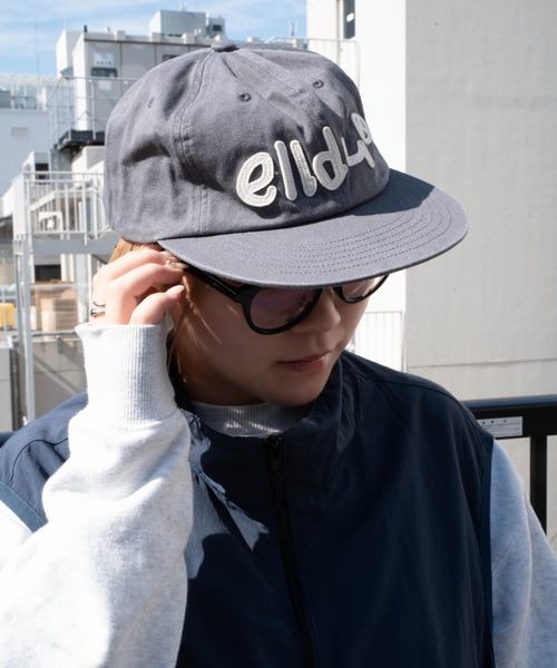 elldu(エルドゥ)の「【別注】<新色追加!>「elldu/エルドゥ」 アップリキャップ ユニセックス(キャップ・レディース・バーガンディー/グリーン/ブラウン/ブラック/ベージュ/ネイビー/グレー/ホワイト×ブルー/ブルーグレー/ホワイト・FREE)」の11枚目の写真