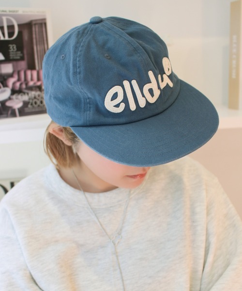 elldu(エルドゥ)の「【別注】<新色追加!>「elldu/エルドゥ」 アップリキャップ ユニセックス(キャップ・レディース・バーガンディー/グリーン/ブラウン/ブラック/ベージュ/ネイビー/グレー/ホワイト×ブルー/ブルーグレー/ホワイト・FREE)」の22枚目の写真