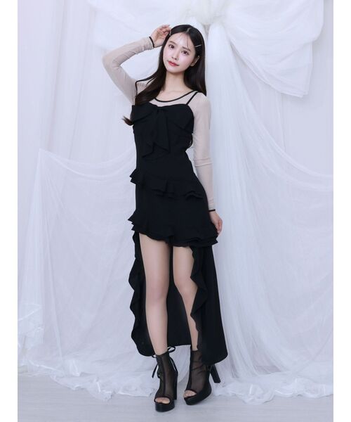 EATME（イートミー）の「ラインストーンシアーTOP（Tシャツ/カットソー・レディース・ベージュ/ブラック・FREE）」の8枚目の写真