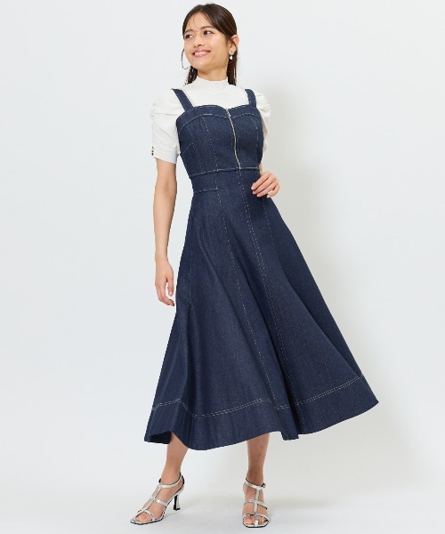 AND COUTURE（アンドクチュール）の「ウォッシュドデニムセットアップ（セットアップ・レディース・ブルー/ネイビー・FREE）」の8枚目の写真