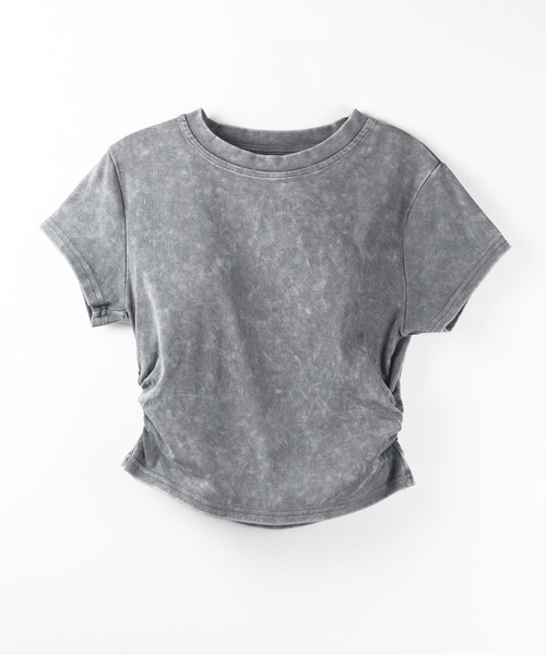 me+em select（ミームセレクト）の「【 ２color 】サイドギャザー半袖ヴィンテージTシャツ ／ side shirring short slleve vintage T-shirt　※※（Tシャツ/カットソー・レディース・グレー/ブラック・FREE）」の20枚目の写真