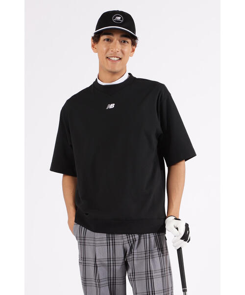 New Balance Golf(ニューバランスゴルフ)の「【new balance golf】スウェット ハーフスリーブ クルーネック ポロシャツ (MENS)(スウェット・メンズ・ホワイト系その他/ブラック/ライトカーキ・MEDIUM/LARGE/XX-LARGE/X-LARGE)」の4枚目の写真