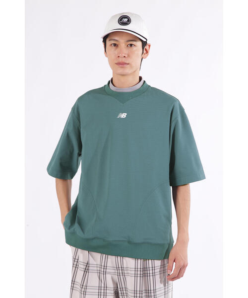 New Balance Golf(ニューバランスゴルフ)の「【new balance golf】スウェット ハーフスリーブ クルーネック ポロシャツ (MENS)(スウェット・メンズ・ホワイト系その他/ブラック/ライトカーキ・MEDIUM/LARGE/XX-LARGE/X-LARGE)」の3枚目の写真