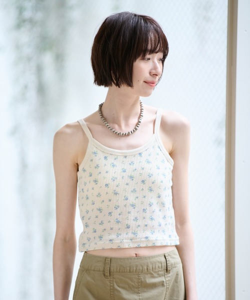 JEMORGAN（ジェーイーモーガン）の「【JEMORGAN / ジェーイーモーガン】カップ付きクロップドキャミソール/花柄/ワッフル/カップ付き/パック入り【WEB限定】（キャミソール・レディース・レッド/ピンク/その他/ブルー・フリー）」の13枚目の写真