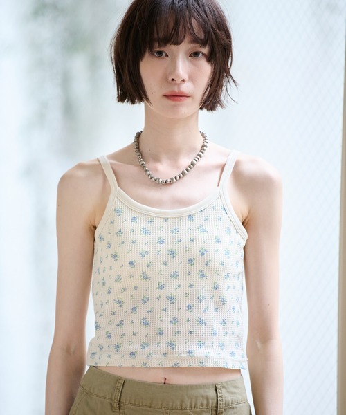 JEMORGAN（ジェーイーモーガン）の「【JEMORGAN / ジェーイーモーガン】カップ付きクロップドキャミソール/花柄/ワッフル/カップ付き/パック入り【WEB限定】（キャミソール・レディース・レッド/ピンク/その他/ブルー・フリー）」の17枚目の写真
