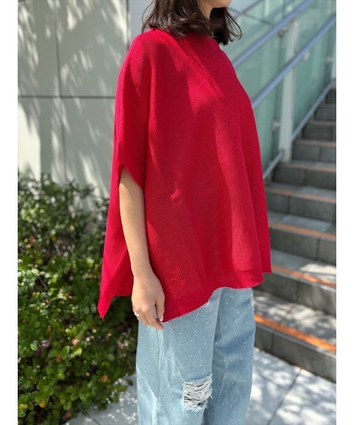 Day and Grade（デイアンドグレイド）の「ホールガーメントニット / 手洗い可・ストレッチ（ニット/セーター・レディース・レッド/グレイッシュベージュ/ブルー/チャコールグレー・FREE）」の9枚目の写真