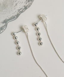 【Peony/ピオニー】/チェーン付き　ロング　つぶつぶピアス