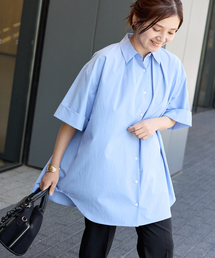 《追加》【＆FUNCTION】【接触冷感/UVカット】タイプライタービッグシャツ