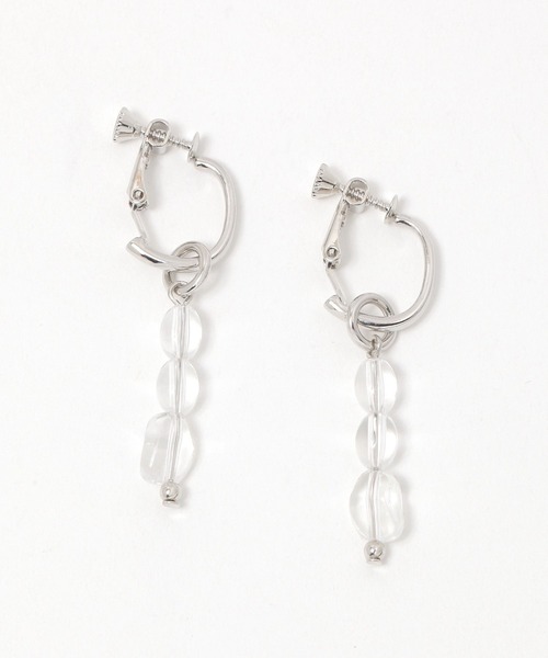 niko and...（ニコアンド）の「3連ビーズイヤリング（イヤリング・レディース・イエロー/グレー・0）」の5枚目の写真