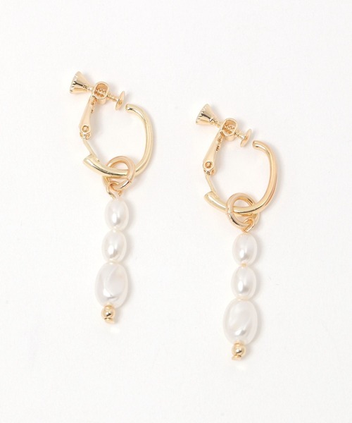 niko and...（ニコアンド）の「3連ビーズイヤリング（イヤリング・レディース・イエロー/グレー・0）」の6枚目の写真