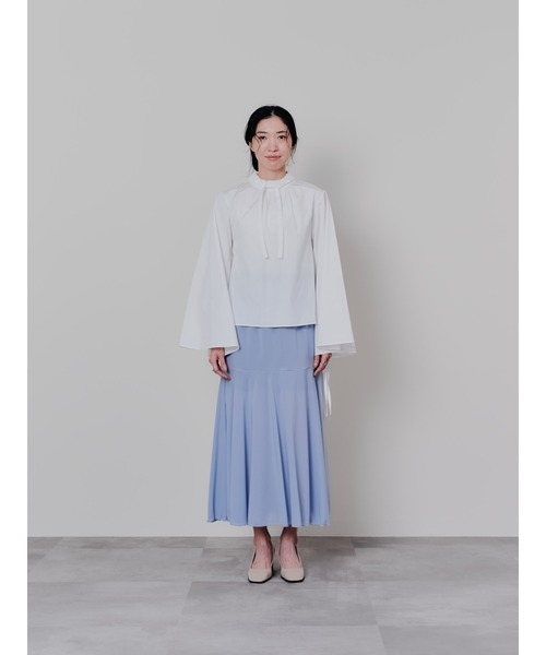 DOLLUPOOPS（ドールアップウップス）の「ボータイ2WAYスリーブブラウス（シャツ/ブラウス・レディース・ブラック/オフホワイト・38）」の11枚目の写真