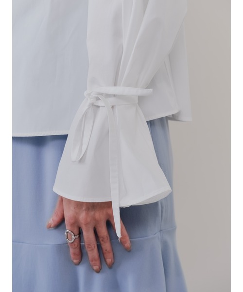 DOLLUPOOPS（ドールアップウップス）の「ボータイ2WAYスリーブブラウス（シャツ/ブラウス・レディース・ブラック/オフホワイト・38）」の15枚目の写真