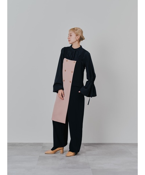 DOLLUPOOPS（ドールアップウップス）の「ボータイ2WAYスリーブブラウス（シャツ/ブラウス・レディース・ブラック/オフホワイト・38）」の7枚目の写真