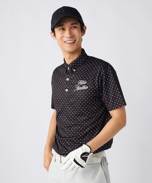 FILA GOLF(フィラゴルフ )の「【FILA GOLF:フィラゴルフ】ドット柄ポロシャツ ゴルフ おしゃれなギフトに最適!(シャツ/ブラウス・メンズ・ターコイズブルー/ネイビー/ブラック/ホワイト・LARGE/MEDIUM/X-LARGE)」の18枚目の写真
