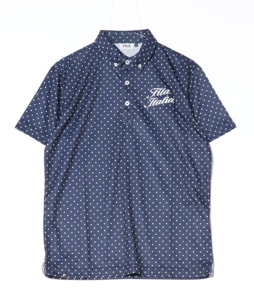 FILA GOLF(フィラゴルフ )の「【FILA GOLF:フィラゴルフ】ドット柄ポロシャツ ゴルフ おしゃれなギフトに最適!(シャツ/ブラウス・メンズ・ターコイズブルー/ネイビー/ブラック/ホワイト・LARGE/MEDIUM/X-LARGE)」の12枚目の写真