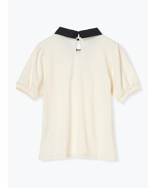 襟付きバイカラーリボンタイプルオーバー（Tシャツ/カットソー