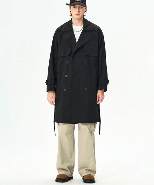 セール】クラシックダブルトレンチコート（トレンチコート）｜aimoha