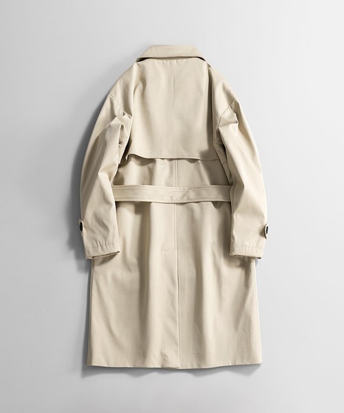 aimoha（アイモハ）の「クラシックダブルトレンチコート（トレンチコート・メンズ・ベージュ/ブラック・MEDIUM/LARGE）」の20枚目の写真