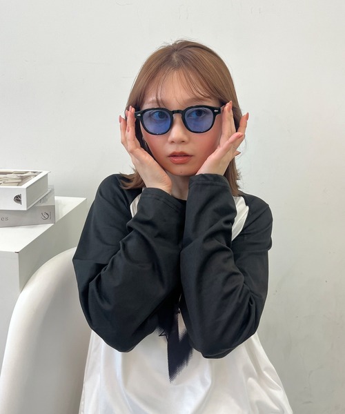 B.I.D.(ビーアイディー)の「《EK327/カラーレンズサングラス(サングラス・レディース・ピンク/ブルー/オレンジ・FREE)」の6枚目の写真