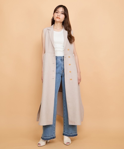 QUEENS COURT(クイーンズコート)の「紐ベルト付デニムワイドパンツ≪手洗い可能≫(デニムパンツ・レディース・ブルー・M)」の10枚目の写真