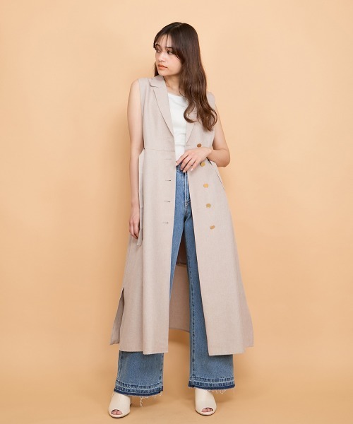 QUEENS COURT(クイーンズコート)の「紐ベルト付デニムワイドパンツ≪手洗い可能≫(デニムパンツ・レディース・ブルー・M)」の11枚目の写真