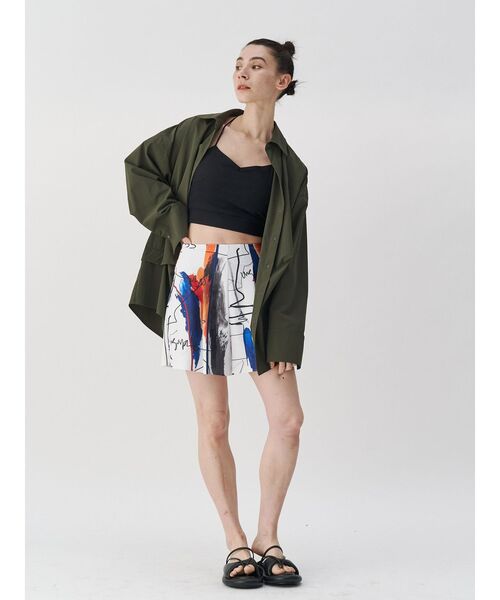 UN3D.（アンスリード）の「T LINE BRA TOP / ティーラインブラトップ（キャミソール・レディース・ブラウン/ブラック/カーキ・36/38）」の8枚目の写真