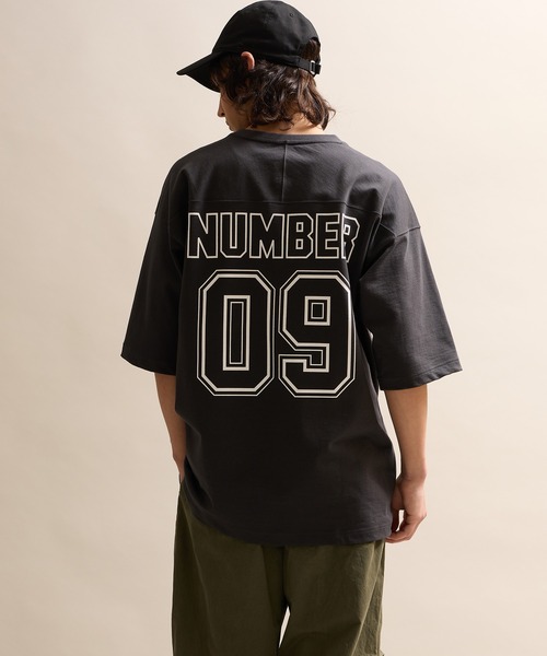 HEAVY COTTON NUMBERING FOOTBALL T-SHIRT / ヘビー コットン
