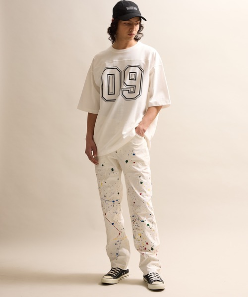 セール】HEAVY COTTON NUMBERING FOOTBALL T-SHIRT / ヘビー