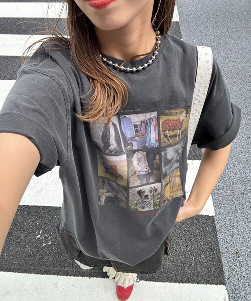 CIAOPANIC(チャオパニック)の「ピグメントコレクションTEE(Tシャツ/カットソー・レディース・アイボリー/チャコールグレー/オフホワイト/ピンク/ライム/ホワイト/グレー/ホワイト系その他・FREE)」の6枚目の写真