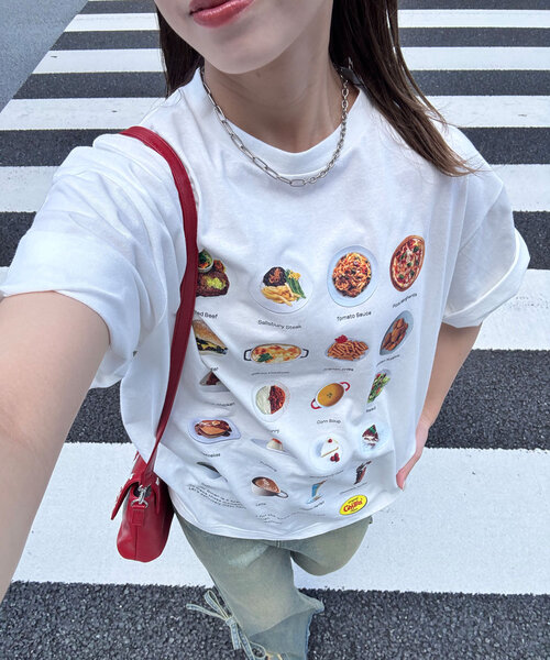 CIAOPANIC(チャオパニック)の「ピグメントコレクションTEE(Tシャツ/カットソー・レディース・アイボリー/チャコールグレー/オフホワイト/ピンク/ライム/ホワイト/グレー/ホワイト系その他・FREE)」の2枚目の写真