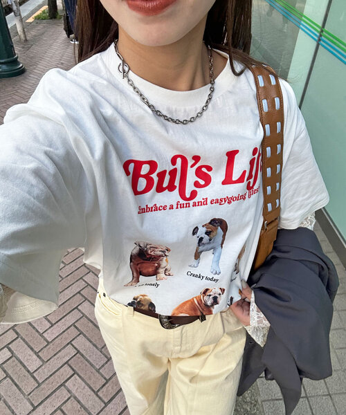 CIAOPANIC(チャオパニック)の「ピグメントコレクションTEE(Tシャツ/カットソー・レディース・アイボリー/チャコールグレー/オフホワイト/ピンク/ライム/ホワイト/グレー/ホワイト系その他・FREE)」の3枚目の写真