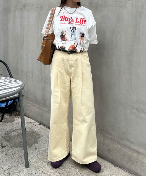 CIAOPANIC(チャオパニック)の「ピグメントコレクションTEE(Tシャツ/カットソー・レディース・アイボリー/チャコールグレー/オフホワイト/ピンク/ライム/ホワイト/グレー/ホワイト系その他・FREE)」の22枚目の写真