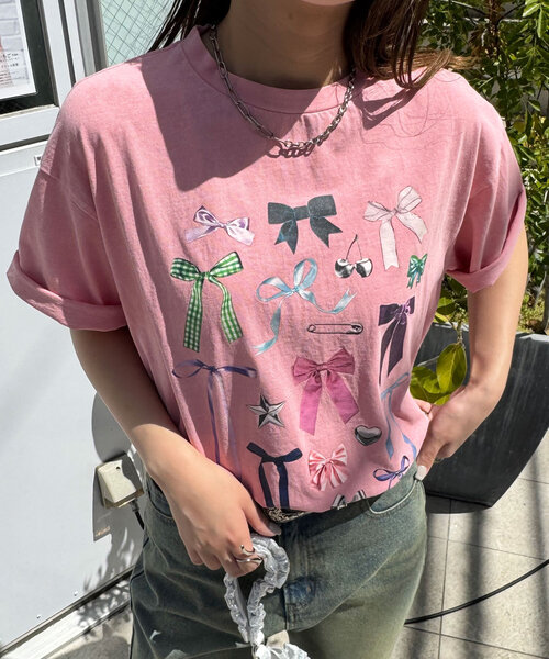 CIAOPANIC(チャオパニック)の「ピグメントコレクションTEE(Tシャツ/カットソー・レディース・アイボリー/チャコールグレー/オフホワイト/ピンク/ライム/ホワイト/グレー/ホワイト系その他・FREE)」の15枚目の写真