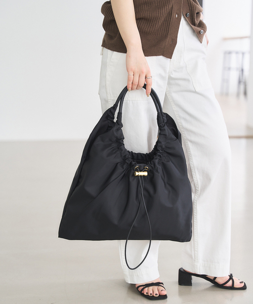 ORSETTO(オルセット)の「ORSETTO/ オルセット ARIA GATHER BAG(トートバッグ・レディース・ブラック/ベージュ・FREE)」の3枚目の写真