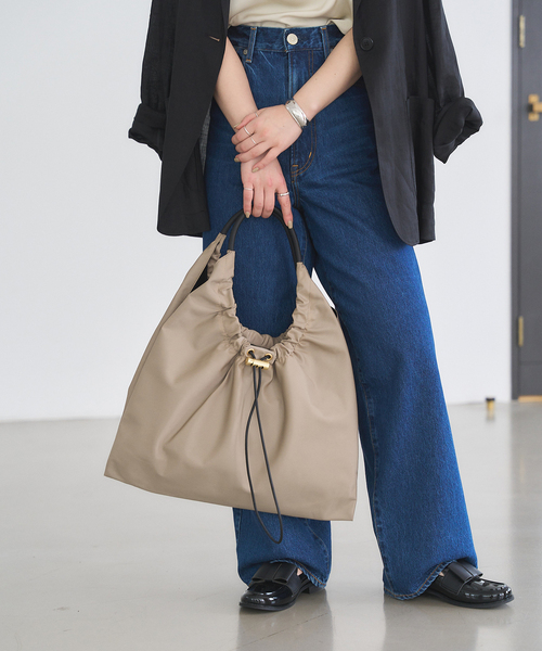 ORSETTO(オルセット)の「ORSETTO/ オルセット ARIA GATHER BAG(トートバッグ・レディース・ブラック/ベージュ・FREE)」の6枚目の写真