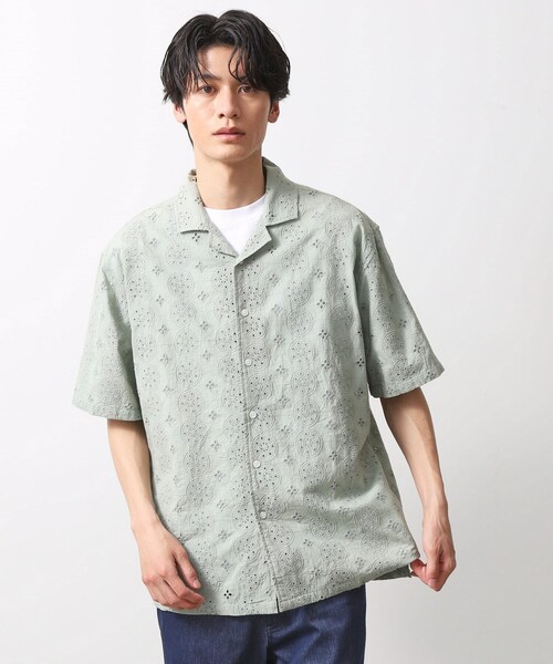 インド刺繍半袖シャツ 【親子リンク/洗濯機OK】（シャツ/ブラウス